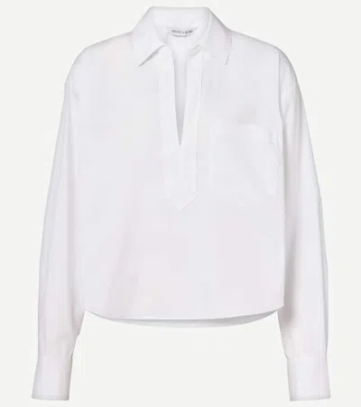 Veronica Beard Khai Cotton-blend Poplin Shirt In White