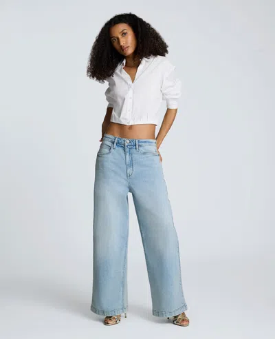 Kenneth Cole Denim High Rise Wide Leg Jean Pant