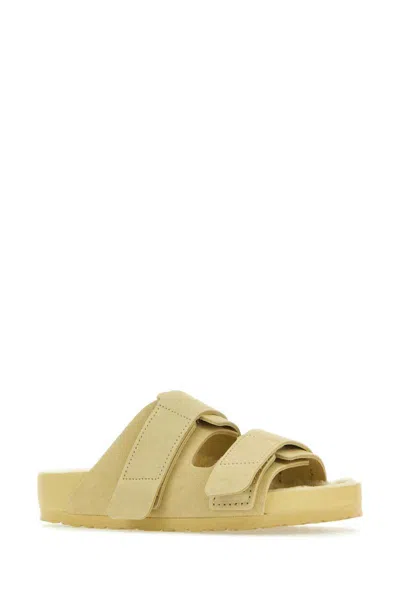 Birkenstock X Tekla Uji Suede Sandals In Yellow