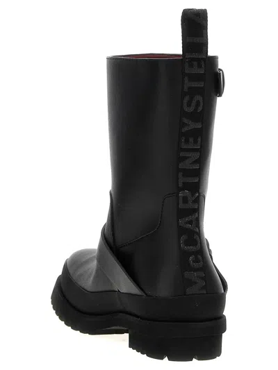 Stella Mccartney Eco-leather Ankle Boot With Adjustable Buckle In Black