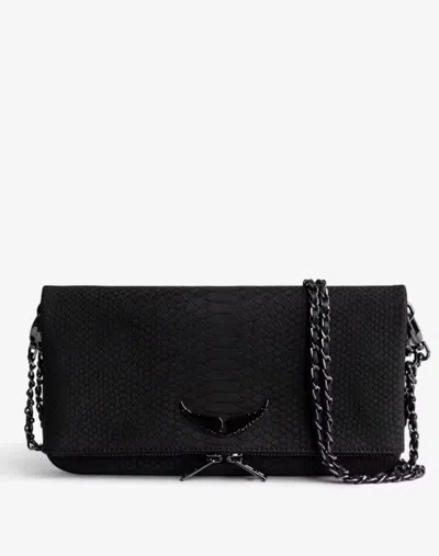 Zadig & Voltaire Rock Soft Savage Crossbody Bag In Black