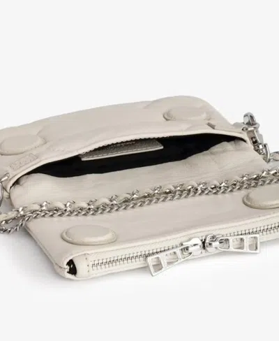 Zadig & Voltaire Rock Flash Quilted Leather Clutch In White
