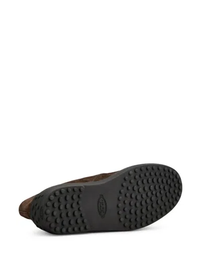 Tod's Suede Gommino Desert Boots Shoes In Brown