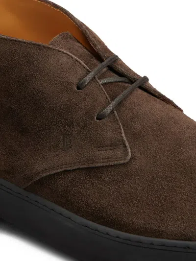 Tod's Suede Gommino Desert Boots Shoes In Brown