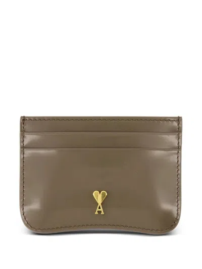 Ami Alexandre Mattiussi Ami Paris Slg Paris Paris Card Holder Accessories In Brown