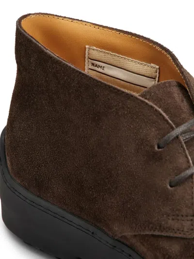 Tod's Suede Gommino Desert Boots Shoes In Brown