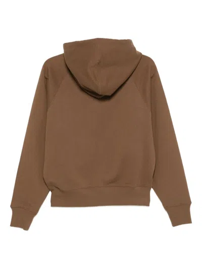 Ami Alexandre Mattiussi Ami Paris Sweatshirt Adc Hoodie With Zip Clothing In Brown