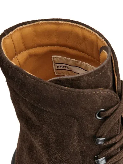 Tod's Striped Suede Ankle Boots With Chunky Rubber Sole For Men In Brown