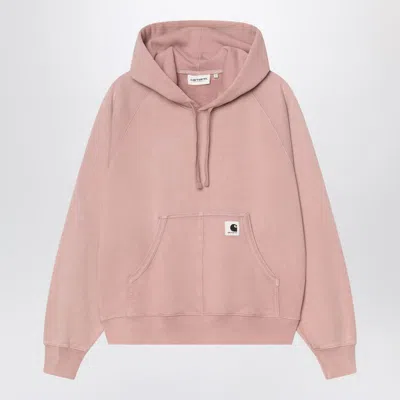 Carhartt Wip Hooded Hudson Sweatshirt In Daphne Colour In Pink