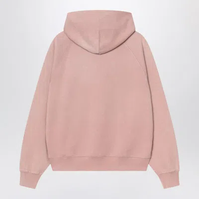 Carhartt Wip Hooded Hudson Sweatshirt In Daphne Colour In Pink
