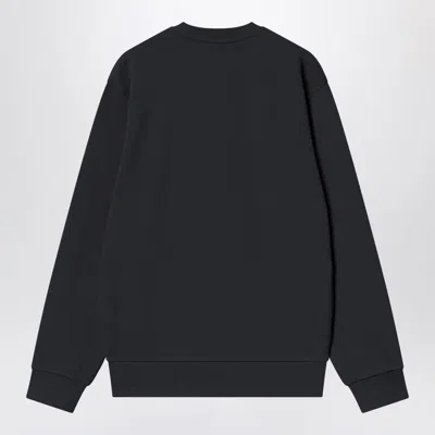 Carhartt Mens Black Hudson Crewneck Cotton Sweatshirt In Black