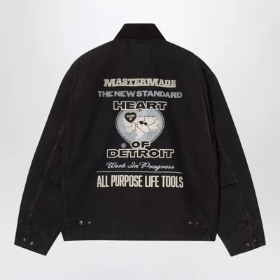 Carhartt Work In Progress Og Arcan Graphic Organic Cotton Canvas Jacket In Black