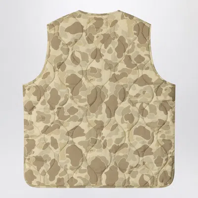 Carhartt Quilted Sleeveless Vest Camouflage Pattern In Neutral