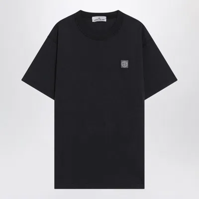 Stone Island Compass Patch Cotton Jersey T-shirt Clothing In Black