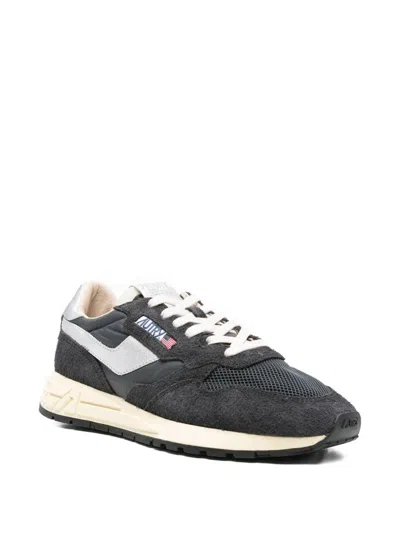 Autry Panelled Suede Sneakers In Gray