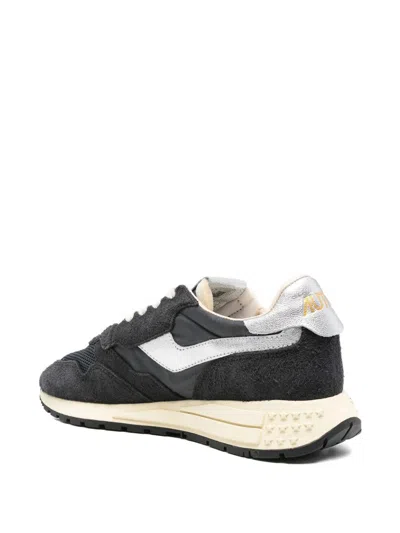 Autry Panelled Suede Sneakers In Gray