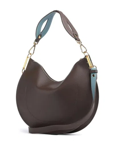 Coccinelle Half-moon Zip-top Bag In Brown