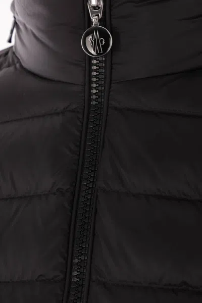 Moncler Wool-blend Zip-up Cardigan In Black