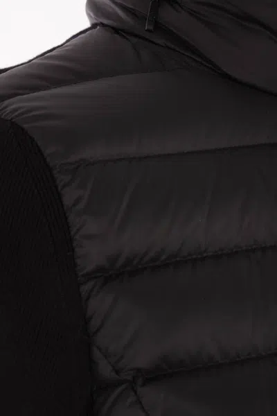 Moncler Wool-blend Zip-up Cardigan In Black