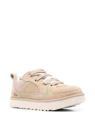 Ugg M Lo Lowmel Sole Sneakers In Soft Suede In Brown
