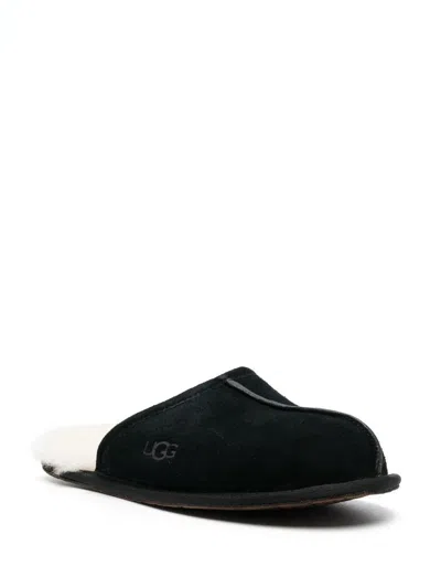 Ugg Mens Cushioned Footbed Suede Slide Slippers In Black