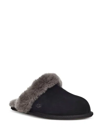 Ugg Scuffette Ii Black Suede Slippers In Black