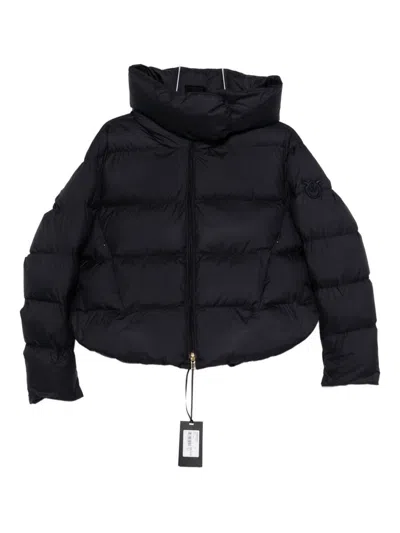 Pinko Quilted High-neck Puffer Jacket In Black