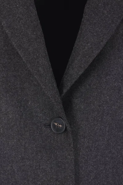Alberto Biani Single-breasted Wool Blazer In Gray