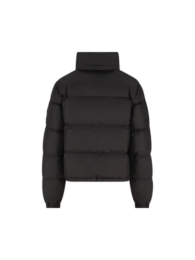 Burberry Puffer Jacket With Concealed Hood In Black