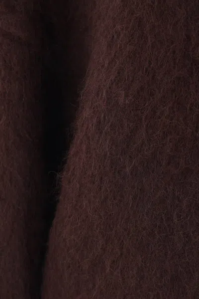 Uma Wang Crewneck Knitwear Textured Fabric In Brown
