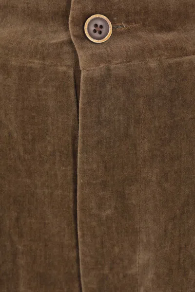 Uma Wang Trousers Straight-leg Button Detail In Brown