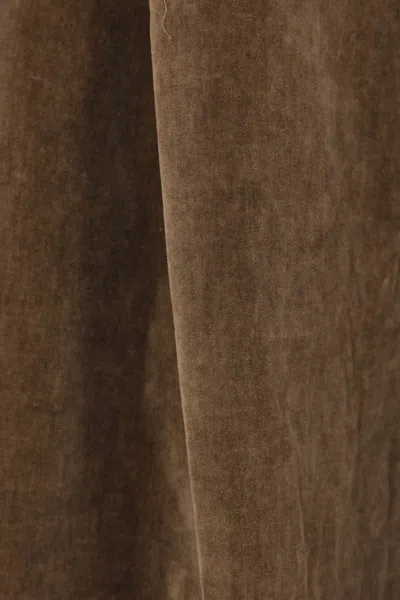 Uma Wang Trousers Straight-leg Button Detail In Brown