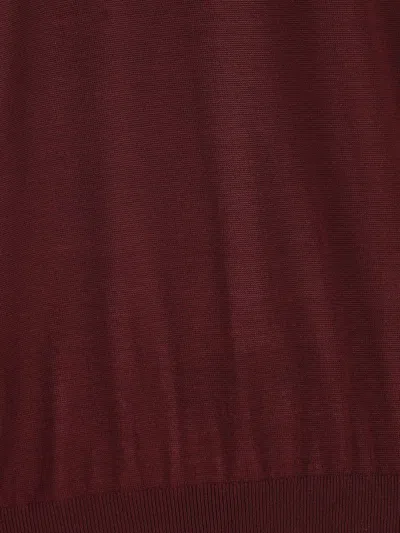 Saint Laurent Wool Turtleneck Sweater Long Sleeves In Red