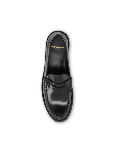 Saint Laurent 15mm Le Loafer Leather Loafers In Black