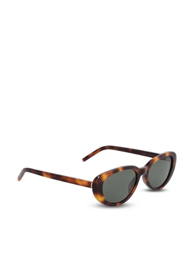 Saint Laurent Glasses In Brown