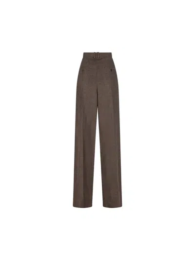 Saint Laurent Pants In Brown