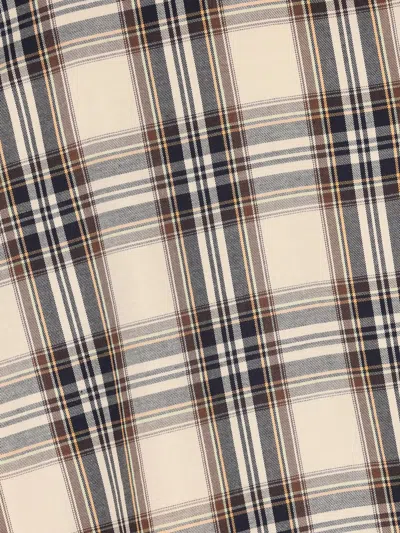Saint Laurent Tartan Check Long-sleeved Shirt In Multi