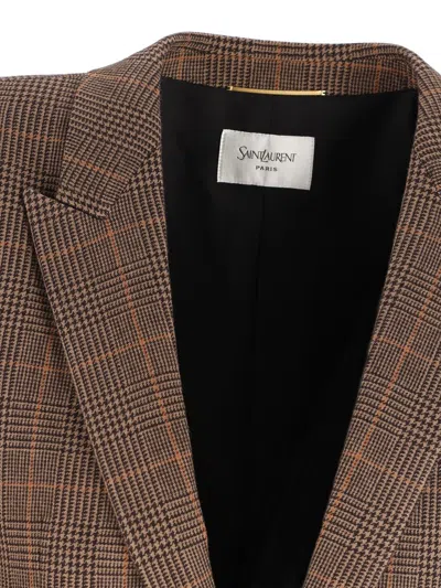 Saint Laurent Jackets In Brown