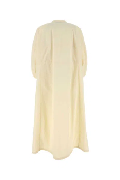 Herno Drawstring Waist Crewneck Dress In Neutral