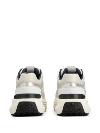 Tod's White Low Top Sneakers With Maix Logo Lettering On The Tongue In White