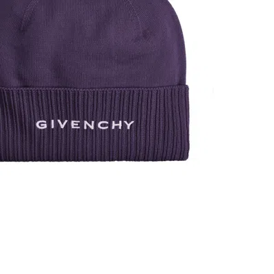 Givenchy Wool Logo Men's Hat In Purple