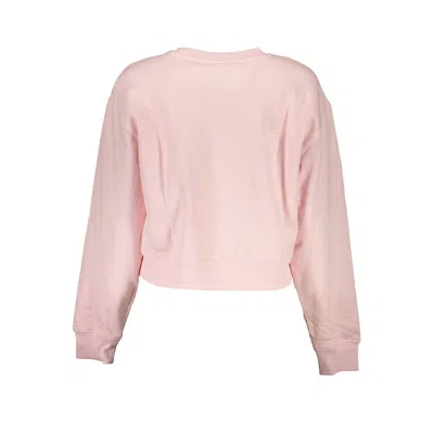 Guess Jeans Pink Cotton Sweater In Pink