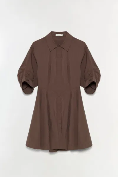 Simkhai Women's Jazzie Cotton Mini Dress In Chocolate In Brown