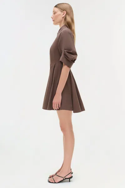 Simkhai Women's Jazzie Cotton Mini Dress In Chocolate In Brown