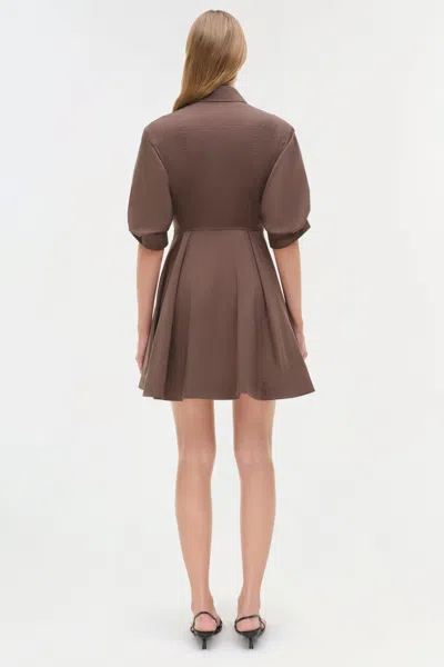 Simkhai Women's Jazzie Cotton Mini Dress In Chocolate In Brown