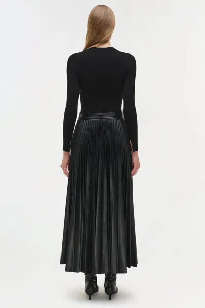 Simkhai Abilene Mixed Media Maxi Dress In Black