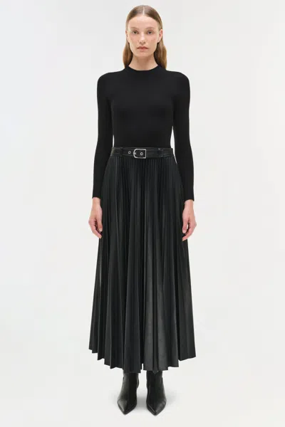Simkhai Abilene Mixed Media Maxi Dress In Black