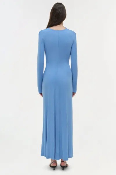 Simkhai Women's Ferrera Draped Jersey Midi Dress In Horizon In Blue