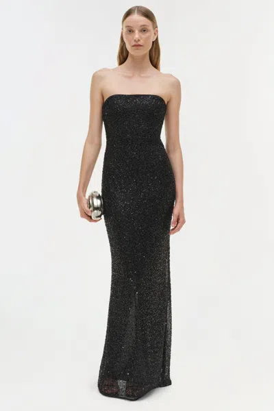 Simkhai Women's Xyla Sequin Gown In Black In Black
