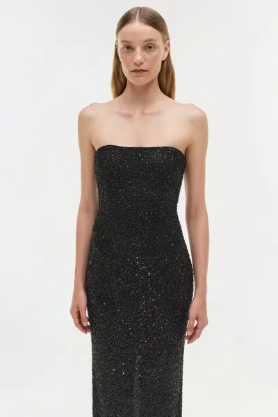 Simkhai Women's Xyla Sequin Gown In Black In Black